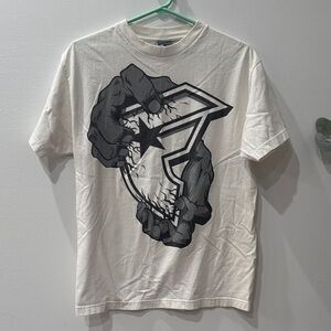 Famous Stars & Straps White Tee with Bold Graphic